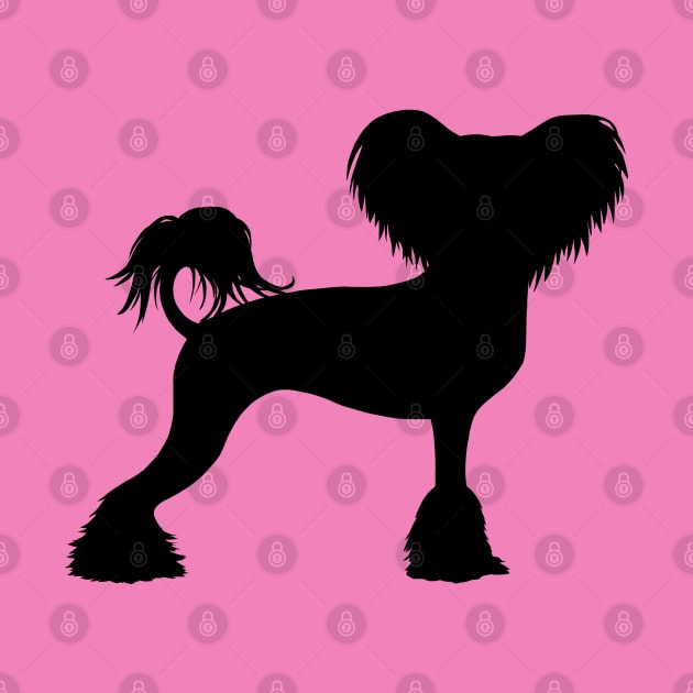 Black Chinese Crested Silhouette by Coffee Squirrel