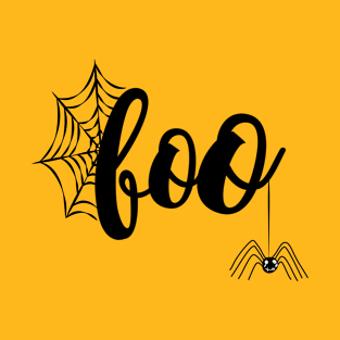 Boo Spider Web Halloween T-Shirt