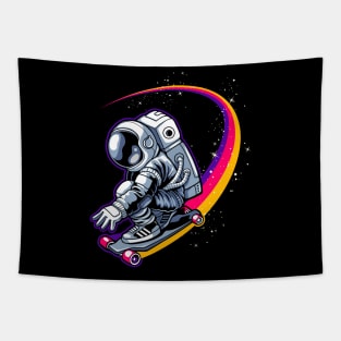 Astronaut with skateboard Tapestry