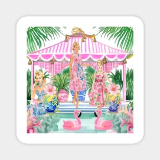 Party in pink cabana Magnet