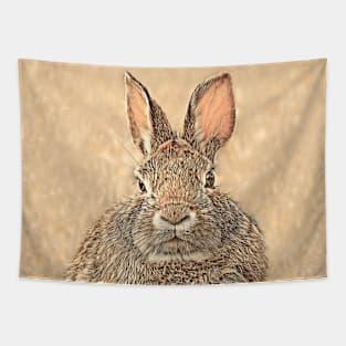 Cottontail Rabbit-A Tapestry