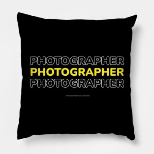Modern Typography for Photographer Pillow