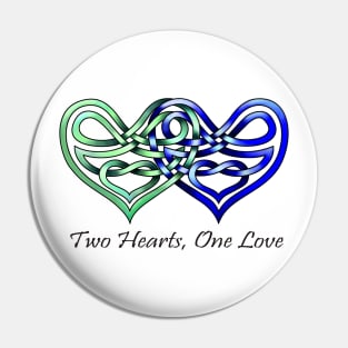 Two Hearts Pin