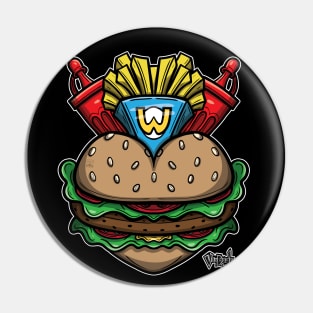 Burger Heart Pin