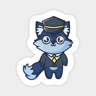 cute wolf cop Magnet