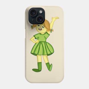 The Girl in Green Delight Phone Case