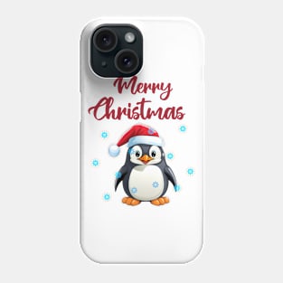 "Merry Christmas" With Cute Penguin Phone Case