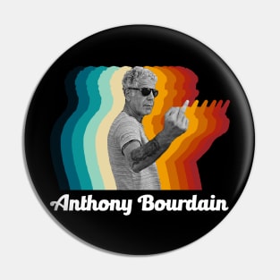 Anthony Bourdain Retro Fade Pin