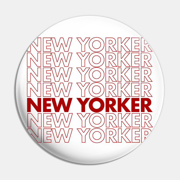 New Yorker Bag Pin by PopCultureShirts