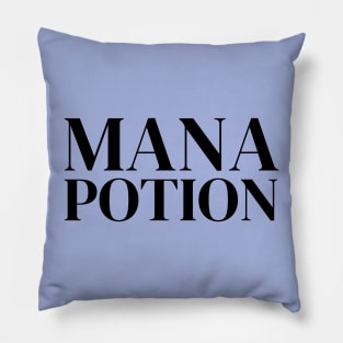 Mana Potion Text Print Pillow