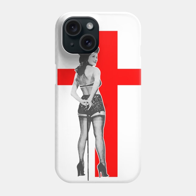 Girl wearing top hat and cross Phone Case by Marccelus