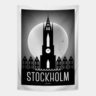 Stockholm Poster Design Tapestry