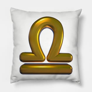 3D Libra Glyph Pillow