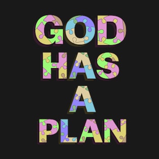 God Has a Plan blue floral T-Shirt T-Shirt