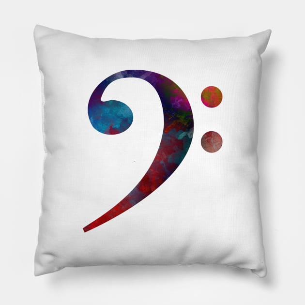 bass clef #bassclef Pillow by JBJart