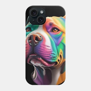 Colorful Pitbull Face Phone Case