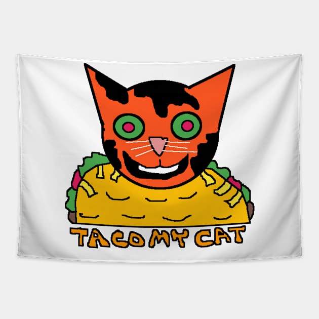 taco my cat Tapestry by Catbrat