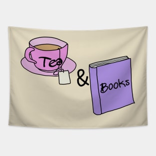 Tea and Books Tapestry