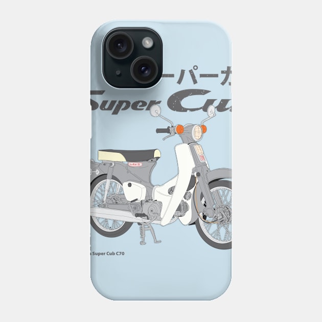 The classic 1970's Honda Super Cub C70 Phone Case by ammghazali