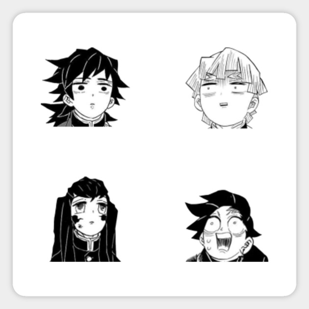 Demon Slayer Tanjiro Nezuko Characters Reaction Face Kimetsu No