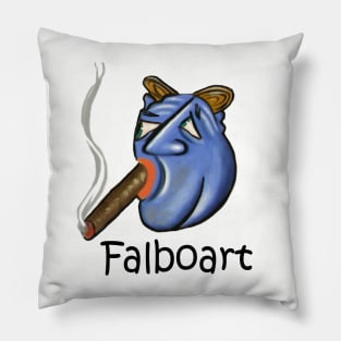 Blue Cigar Man Pillow