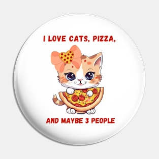 Cat pizza lover Pin