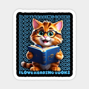 I love reading books Magnet