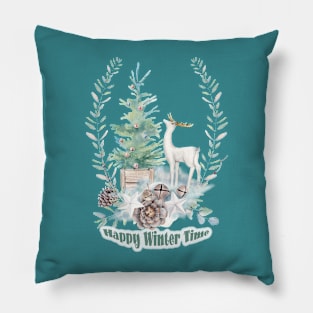 Happy Winter Time Pillow