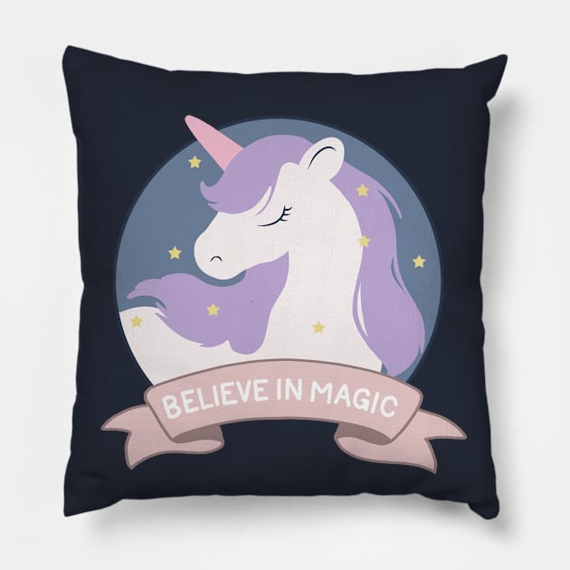 Unicorn Pillow by valentinahramov