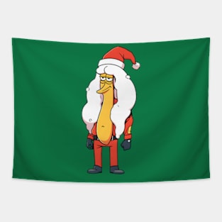 Bold And Brash Santa costume, christmas, Funny Christmas Tapestry