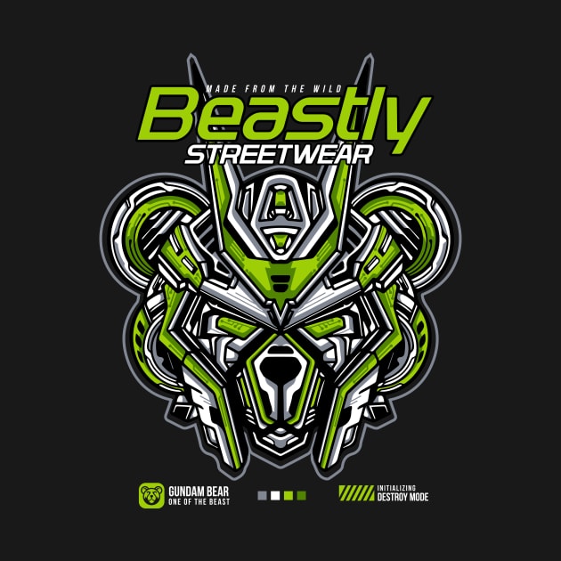 Gundam Bear - Beastly Streetwear by Mr.Beastly