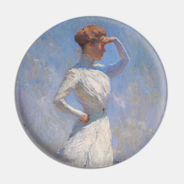 Sunlight Oil Painting By Frank Benson Sunlight Shining Pin