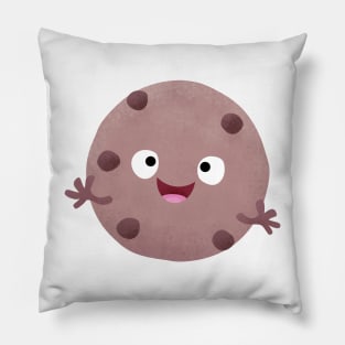 Cute chocolate chip cartoon cookie Pillow