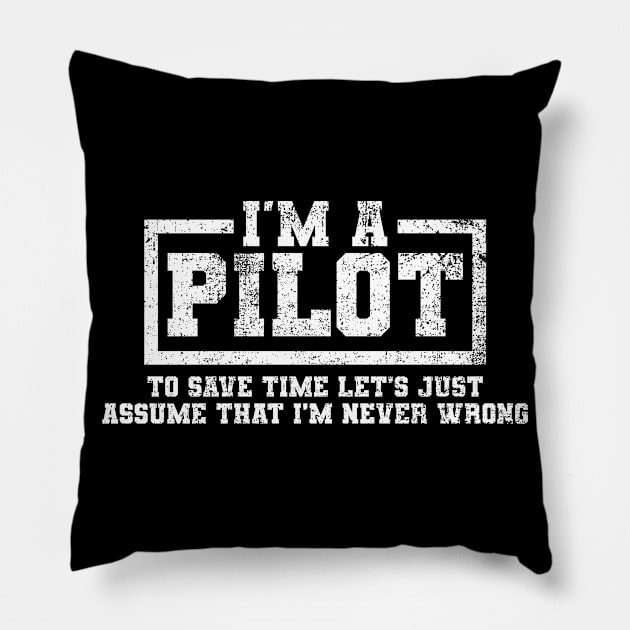 Pilot Aviator Aviation Pillow by KAWAIITEE