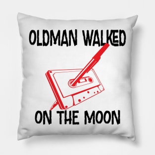 old Man Walked on the Moon Pillow