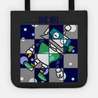 Square robots pattern Tote