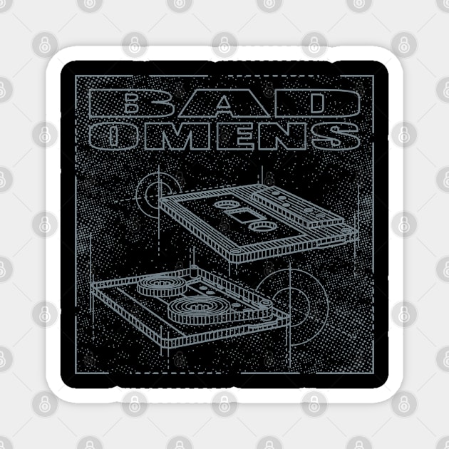 Bad Omens - Technical Drawing Magnet by Vector Empire