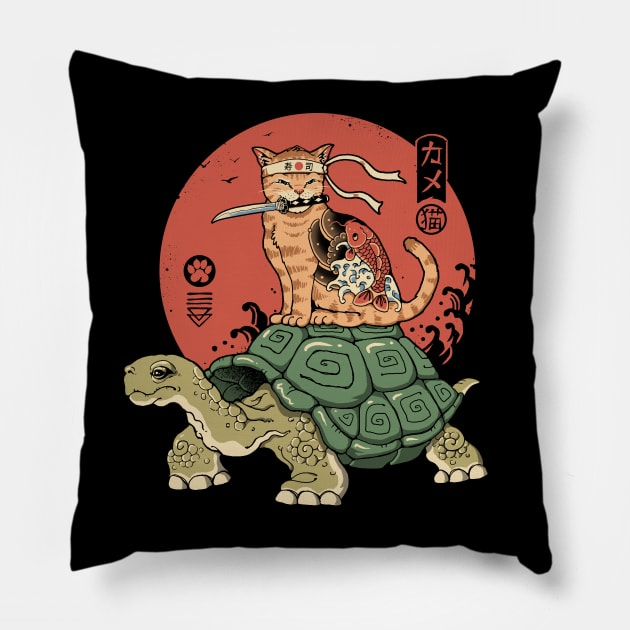 Catana on Turtle Pillow by Vincent Trinidad Art