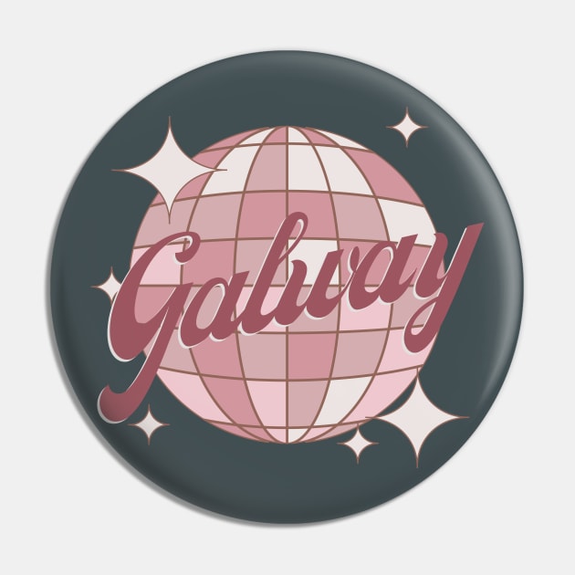 Galway Ireland Retro Vintage Dance Party Pin by Bailamor