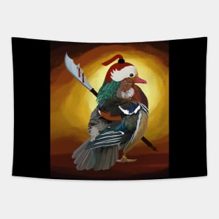 Warrior Duck Tapestry