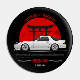 Street Tuner White FC3S RX7 JDM Pin