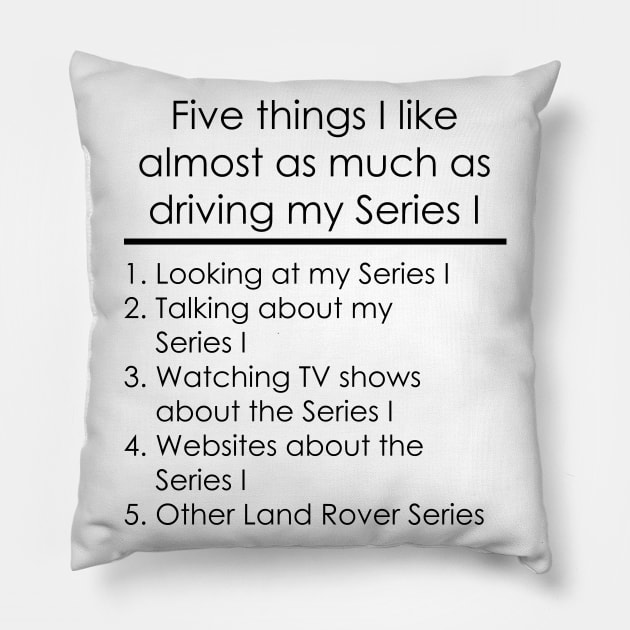 Five Things - Series I Pillow by FourByFourForLife