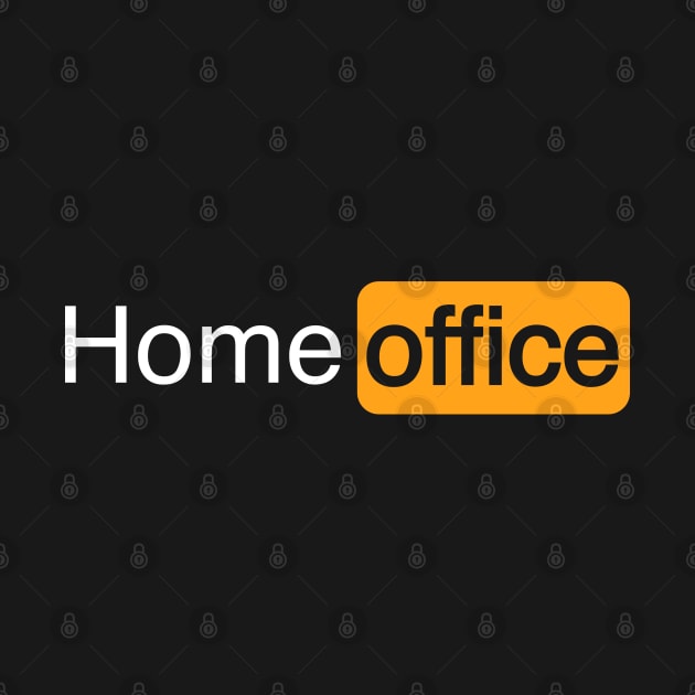 Funny Home Office Logo Design - Work from home by Shirtbubble