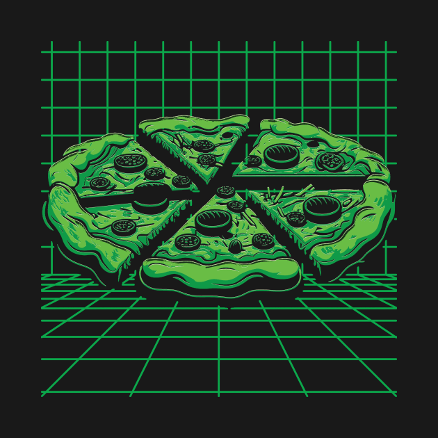 Retro Pizza. Matrix Style by DragonDream