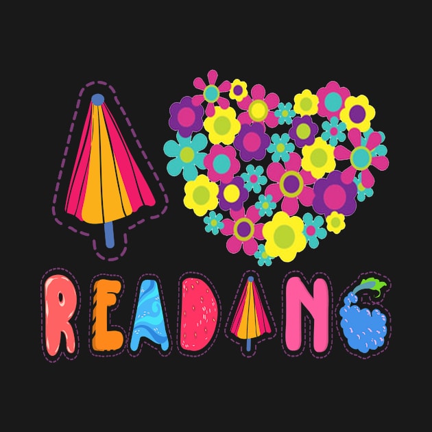 I Love Reading  - Heart Love Books  Reading Club by JaroszkowskaAnnass