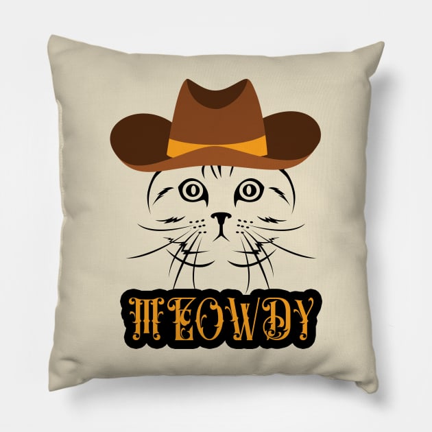 Meowdy Pillow by Ras-man93