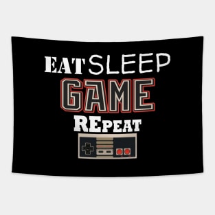 Eat Sleep Game Repeat Novelty Quarantine T-Shirt| I Paused My Game, Funny Gamer, Nerd Geek, Gaming, Video Game Tapestry