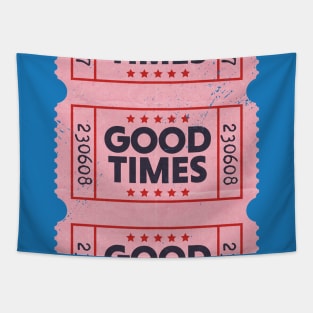 Vintage Ticket to Good Times // Feel Good Great Day Tapestry