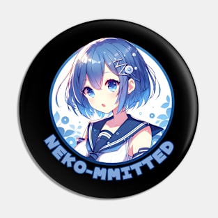 Japanese Anime Blue and White girl Pin