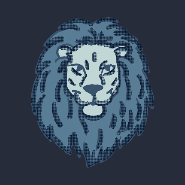 Blue Lion Head by Eric03091978